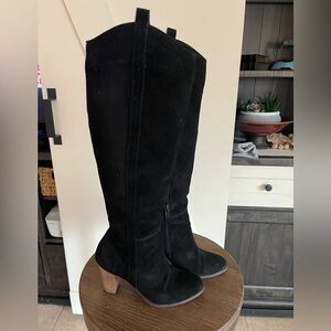 Dolce Vita Black Suede Knee-High Boots